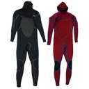 Psycho Tech 5.5/4Mm Chest Zip Full w/ Hood (Black/Black)