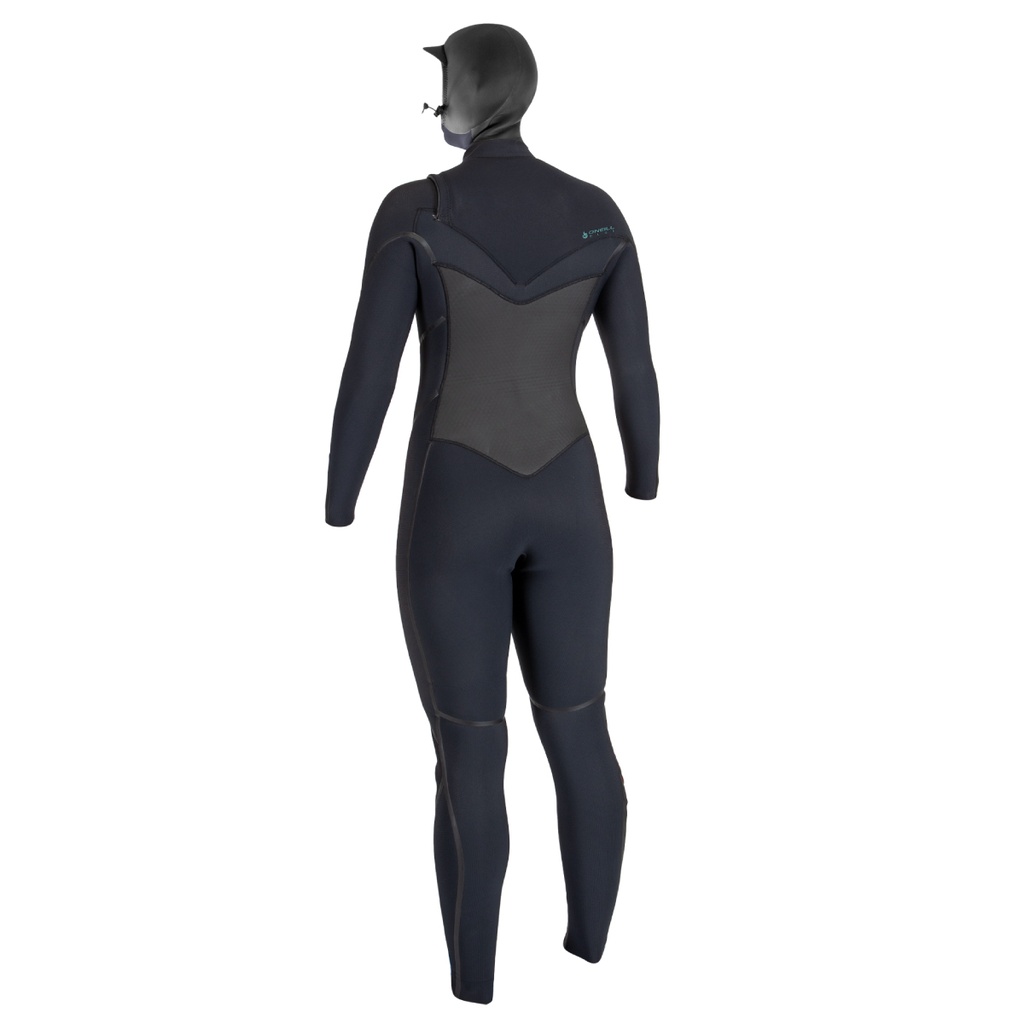 Women's Hyperfreak 5.5/4+Mm Chest Zip W/Hood (Black/Black)