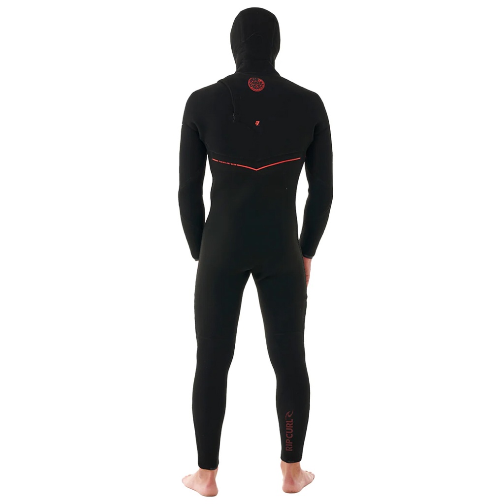 Flashbomb Fusion 5/4 Hooded Zip Free Wetsuit (Black)