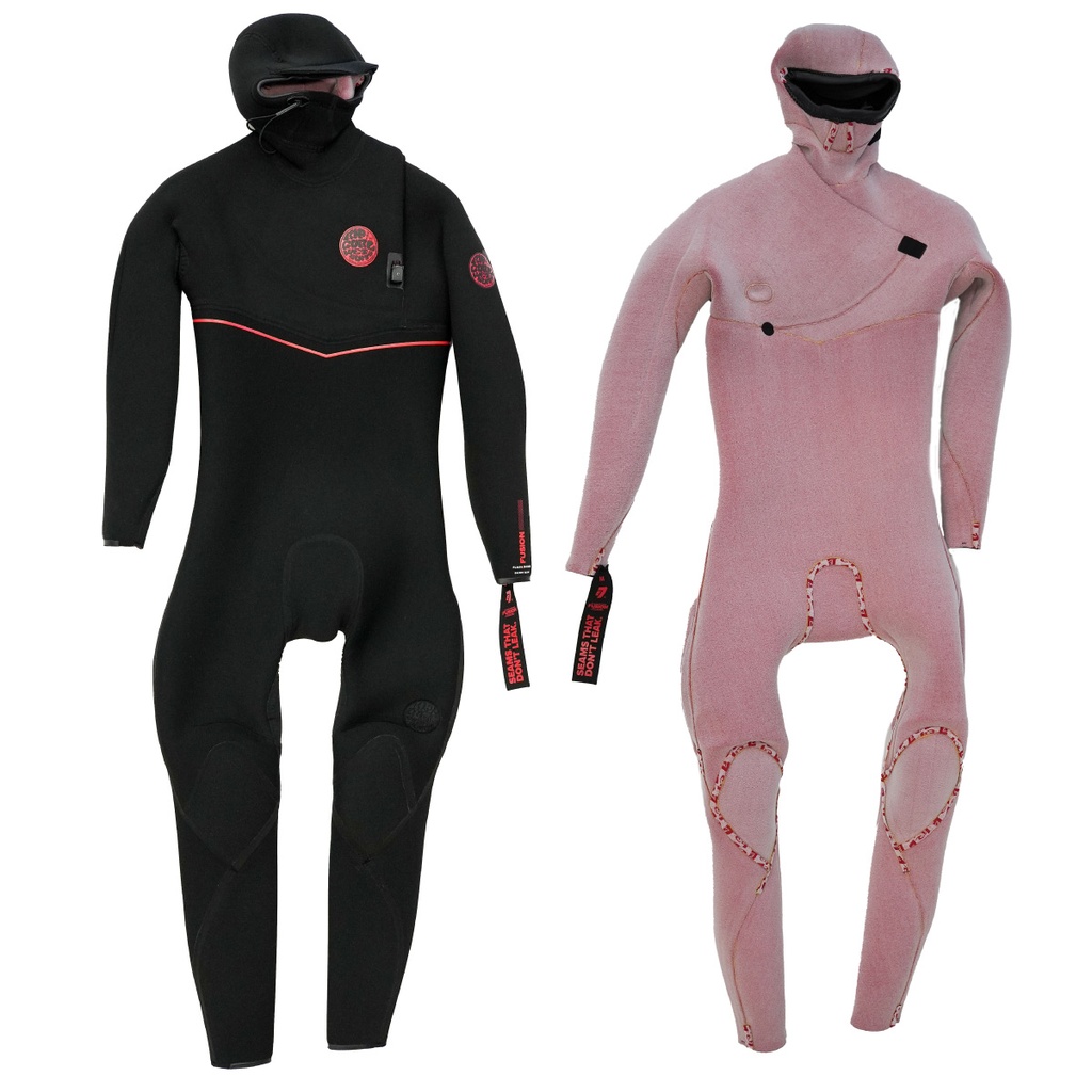 Flashbomb Fusion 5/4 Hooded Zip Free Wetsuit (Black)