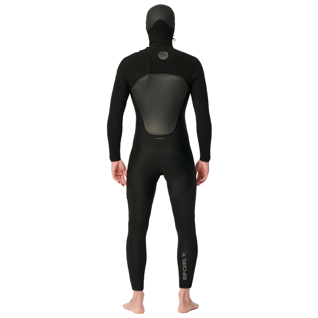 Flashbomb 5/4 Hooded Chest Zip Wetsuit (Black)