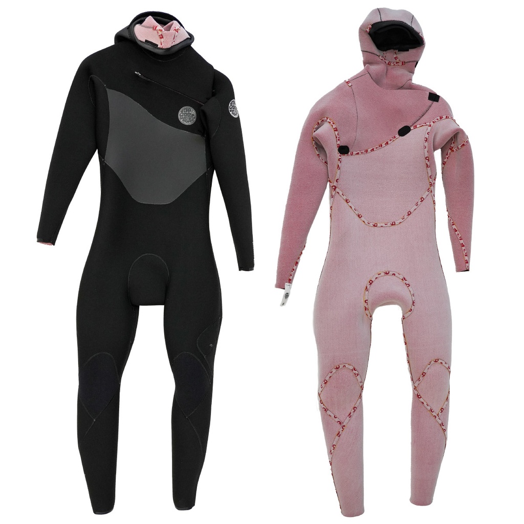 Flashbomb 5/4 Hooded Chest Zip Wetsuit (Black)