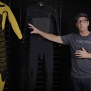 Drylock 5/4 Hooded Chest Zip Wetsuit (Black)