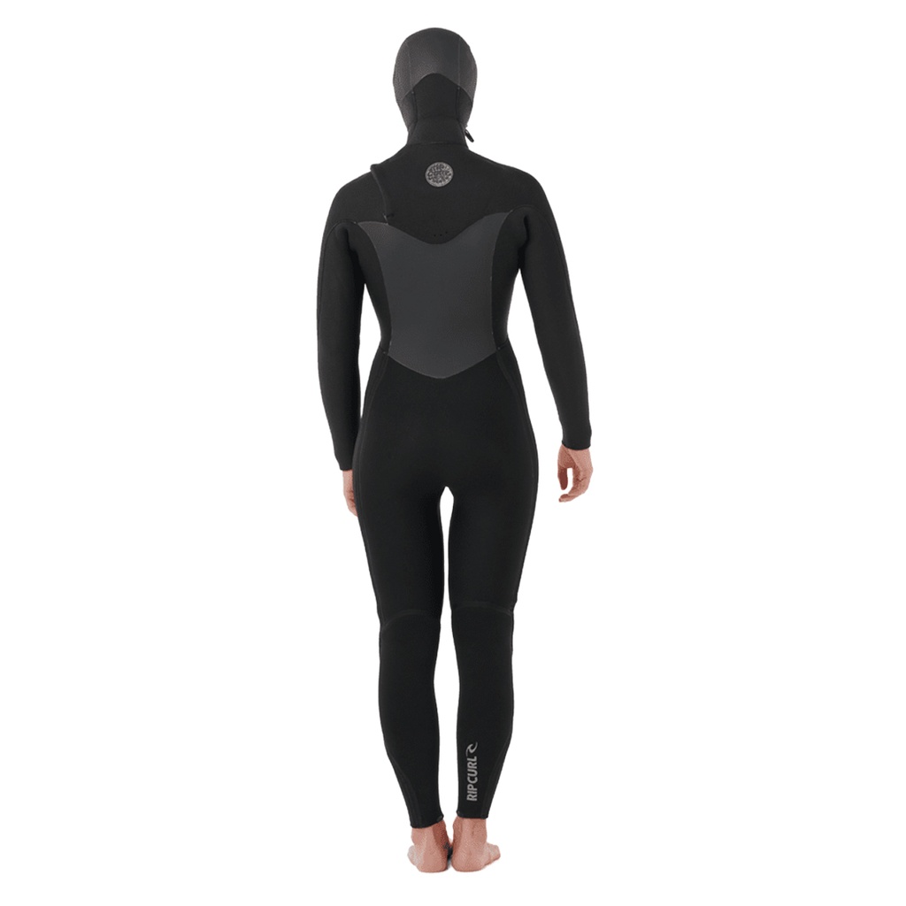 Women's Flashbomb 5/4 Hooded Chest Zip Wetsuit (Black)