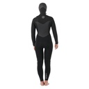 Women's Flashbomb 5/4 Hooded Chest Zip Wetsuit (Black)