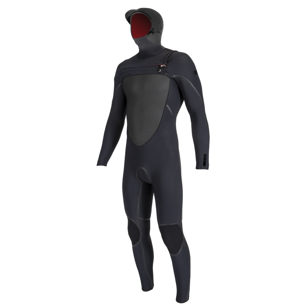Psycho Tech 5/4Mm+ Hooded Chest Zip Wetsuit (Black)