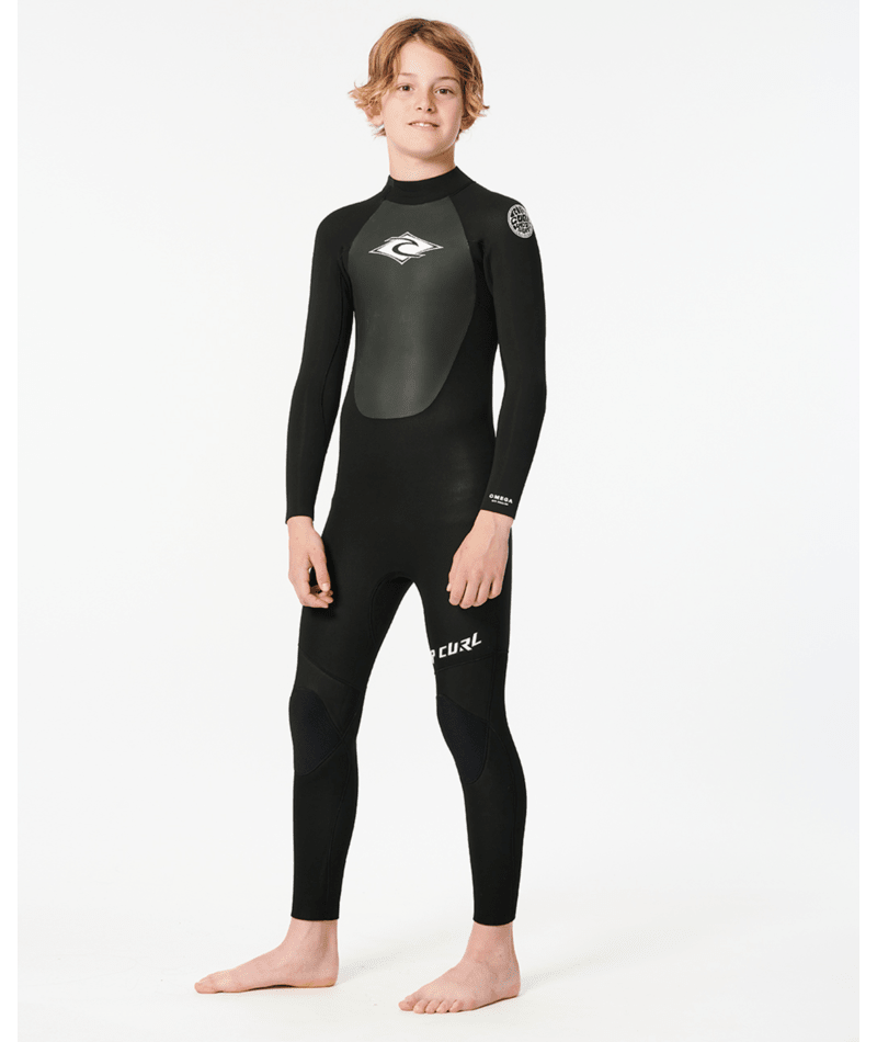 Kids Omega 3/2mm Back Zip Full Suit (Black)