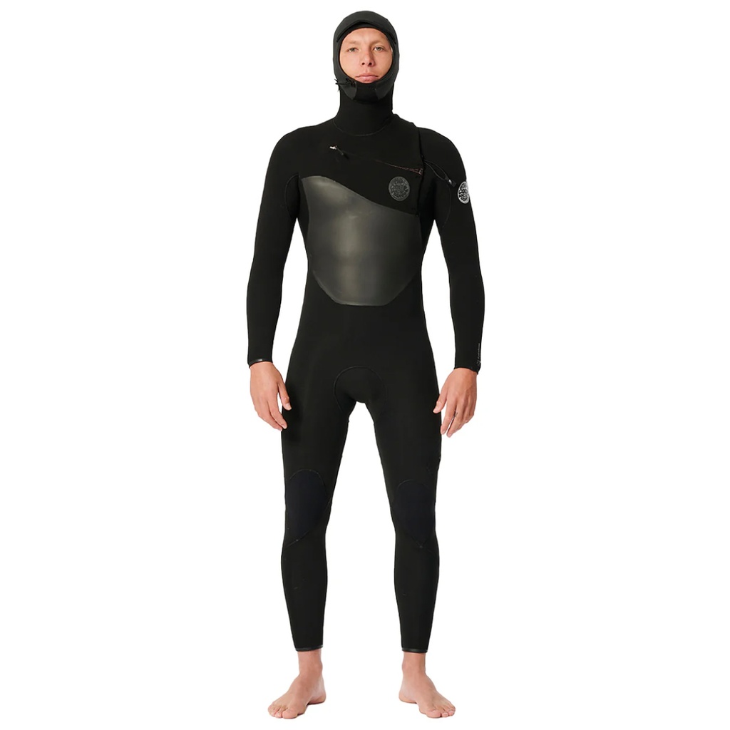 Flashbomb 5/4mm Hooded Chest Zip Wetsuit (Black)